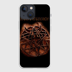 Чехол для iPhone 13 mini с принтом Disturbed 3 в Новосибирске,  |  | disturbed | donegan | draiman | moyer | wengren | венгрен | дистурбед | дониган | дрейман | мойер | хард рок