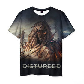 Мужская футболка 3D с принтом Disturbed 8 в Новосибирске, 100% полиэфир | прямой крой, круглый вырез горловины, длина до линии бедер | disturbed | donegan | draiman | moyer | wengren | венгрен | дистурбед | дониган | дрейман | мойер | хард рок