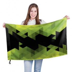 Флаг 3D с принтом Trianses в Новосибирске, 100% полиэстер | плотность ткани — 95 г/м2, размер — 67 х 109 см. Принт наносится с одной стороны | trianse | абстракция | бумага | геометрия | грани | изгиб | линии | оптические | полигоны | полосы | постель | розовый | сочетания | текстура | треугольники