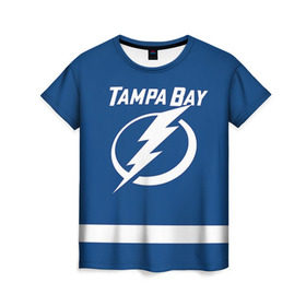 Женская футболка 3D с принтом Tampa Bay Drouin в Новосибирске, 100% полиэфир ( синтетическое хлопкоподобное полотно) | прямой крой, круглый вырез горловины, длина до линии бедер | 27 | jonathan drouin | tampa bay lightning | джонатан друэн | нхл | тампа бэй лайтнинг | хоккей