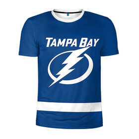 Мужская футболка 3D спортивная с принтом Tampa Bay Drouin в Новосибирске, 100% полиэстер с улучшенными характеристиками | приталенный силуэт, круглая горловина, широкие плечи, сужается к линии бедра | 27 | jonathan drouin | tampa bay lightning | джонатан друэн | нхл | тампа бэй лайтнинг | хоккей