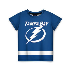 Детская футболка 3D с принтом Tampa Bay Drouin в Новосибирске, 100% гипоаллергенный полиэфир | прямой крой, круглый вырез горловины, длина до линии бедер, чуть спущенное плечо, ткань немного тянется | 27 | jonathan drouin | tampa bay lightning | джонатан друэн | нхл | тампа бэй лайтнинг | хоккей
