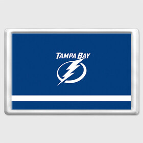 Магнит 45*70 с принтом Tampa Bay Kucherov в Новосибирске, Пластик | Размер: 78*52 мм; Размер печати: 70*45 | 86 | nikita kucherov | tampa bay lightning | никита кучеров | нхл | тампа бэй лайтнинг | хоккей