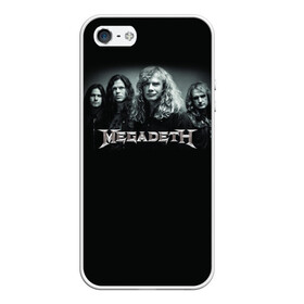 Чехол для iPhone 5/5S матовый с принтом Megadeth в Новосибирске, Силикон | Область печати: задняя сторона чехла, без боковых панелей | dave | megadeth | metal | mustaine | rattlehead | rock | thrash | vic | дейв | мастейн | мегадет | метал | рок | треш