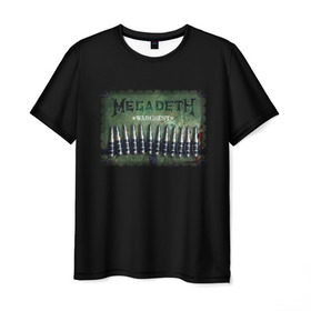 Мужская футболка 3D с принтом Megadeth в Новосибирске, 100% полиэфир | прямой крой, круглый вырез горловины, длина до линии бедер | Тематика изображения на принте: dave | megadeth | metal | mustaine | rattlehead | rock | thrash | vic | дейв | мастейн | мегадет | метал | рок | треш