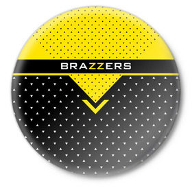 Значок с принтом Brazzers в Новосибирске,  металл | круглая форма, металлическая застежка в виде булавки | brazzers | erotic | johnny sins | love | man | pron | video | xxx | бразерс | браззерс | видео | джонни синс | лысый | любовь | прон