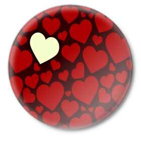 Значок с принтом Одинокое сердце в Новосибирске,  металл | круглая форма, металлическая застежка в виде булавки | 14 февраля | valentines day | день влюбленных | игрушка | любовь | медведь | сердце
