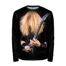 Мужской лонгслив 3D с принтом Dave Mustaine в Новосибирске, 100% полиэстер | длинные рукава, круглый вырез горловины, полуприлегающий силуэт | dave | megadeth | metal | mustaine | rattlehead | rock | thrash | vic | дейв | мастейн | мегадет | метал | рок | треш