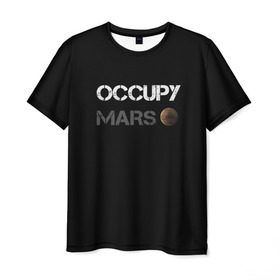 Мужская футболка 3D с принтом Захвати Марс в Новосибирске, 100% полиэфир | прямой крой, круглый вырез горловины, длина до линии бедер | mars | space x | илон маск | марс | планеты | спэйс икс