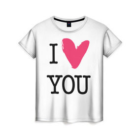 Женская футболка 3D с принтом Valentine`s Day, I Iove you в Новосибирске, 100% полиэфир ( синтетическое хлопкоподобное полотно) | прямой крой, круглый вырез горловины, длина до линии бедер | 14 | february | heart | holiday | i love you | valentines day | день святого валентина | праздник | сердце | февраль | я люблю тебя