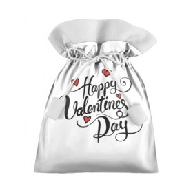 Подарочный 3D мешок с принтом Happy Valentine`s Day в Новосибирске, 100% полиэстер | Размер: 29*39 см | Тематика изображения на принте: 