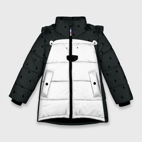 Зимняя куртка для девочек 3D с принтом Дождевой медведь в Новосибирске, ткань верха — 100% полиэстер; подклад — 100% полиэстер, утеплитель — 100% полиэстер. | длина ниже бедра, удлиненная спинка, воротник стойка и отстегивающийся капюшон. Есть боковые карманы с листочкой на кнопках, утяжки по низу изделия и внутренний карман на молнии. 

Предусмотрены светоотражающий принт на спинке, радужный светоотражающий элемент на пуллере молнии и на резинке для утяжки. | bear | rain | дождь | медведь