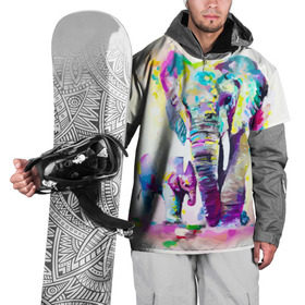 Накидка на куртку 3D с принтом Слоны в Новосибирске, 100% полиэстер |  | animal | art | bright | child | color | elephants | family | mother | rainbow | spectrum | животные | искусство | мама | радуга | ребенок | семья | слоны | спектр | цвета | яркие