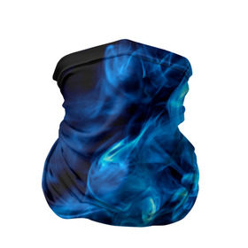 Бандана-труба 3D с принтом Smoke в Новосибирске, 100% полиэстер, ткань с особыми свойствами — Activecool | плотность 150‒180 г/м2; хорошо тянется, но сохраняет форму | дым | огонь | пламя | синий