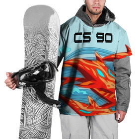 Накидка на куртку 3D с принтом CS GO: Aquamarine Revenge в Новосибирске, 100% полиэстер |  | cs go | global offensive | контр страйк аквамарин | шутер