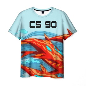 Мужская футболка 3D с принтом CS GO: Aquamarine Revenge в Новосибирске, 100% полиэфир | прямой крой, круглый вырез горловины, длина до линии бедер | Тематика изображения на принте: cs go | global offensive | контр страйк аквамарин | шутер
