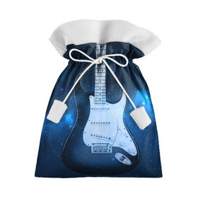 Подарочный 3D мешок с принтом Космическая гитара в Новосибирске, 100% полиэстер | Размер: 29*39 см | fender | stratocaster | вселенная | галактика | гитра | космос | музыка | рок | рокнрол | стратокастер | туманность | фендер | электро | электрогитара