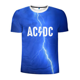 Мужская футболка 3D спортивная с принтом AC/DC в Новосибирске, 100% полиэстер с улучшенными характеристиками | приталенный силуэт, круглая горловина, широкие плечи, сужается к линии бедра | rok | рок