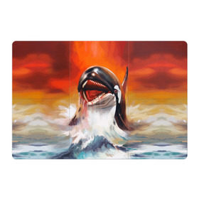 Магнитный плакат 3Х2 с принтом Касатка в Новосибирске, Полимерный материал с магнитным слоем | 6 деталей размером 9*9 см | art | blood | bright | color | creative | fantasy | ocean | orca whale | paint | picture | predator | sea | искусство | картина | касатка | кит | краски | кровь | море | океан | творчество | фантазия | хищник | цвет | яркие