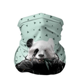 Бандана-труба 3D с принтом Панда-художник в Новосибирске, 100% полиэстер, ткань с особыми свойствами — Activecool | плотность 150‒180 г/м2; хорошо тянется, но сохраняет форму | Тематика изображения на принте: animal | art | artist | bear | beast | design | panda | style | арт | дизайн | животное | зверь | кисть | краски | медведь | панда | стиль | художник