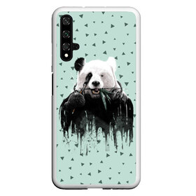 Чехол для Honor 20 с принтом Панда-художник в Новосибирске, Силикон | Область печати: задняя сторона чехла, без боковых панелей | animal | art | artist | bear | beast | design | panda | style | арт | дизайн | животное | зверь | кисть | краски | медведь | панда | стиль | художник