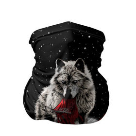 Бандана-труба 3D с принтом Серый волк в Новосибирске, 100% полиэстер, ткань с особыми свойствами — Activecool | плотность 150‒180 г/м2; хорошо тянется, но сохраняет форму | Тематика изображения на принте: angry | animal | beast | heaven | moon | night | rage | sky | star | wild | wolf | волк | дикий | животное | звезды | зверь | злость | красная шапочка | луна | небеса | небо | ночь | сказка | ярость