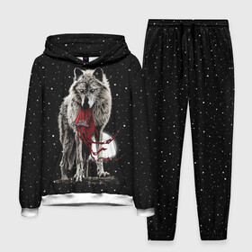 Мужской костюм 3D (с толстовкой) с принтом Серый волк в Новосибирске,  |  | angry | animal | beast | heaven | moon | night | rage | sky | star | wild | wolf | волк | дикий | животное | звезды | зверь | злость | красная шапочка | луна | небеса | небо | ночь | сказка | ярость