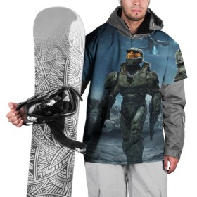 Накидка на куртку 3D с принтом Halo в Новосибирске, 100% полиэстер |  | Тематика изображения на принте: halo | wars | автоматы | воители | доспехи | игры | техника фэнтези | трое 3 | фэнтези