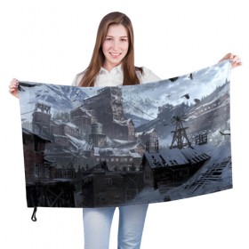 Флаг 3D с принтом Tomb Raider в Новосибирске, 100% полиэстер | плотность ткани — 95 г/м2, размер — 67 х 109 см. Принт наносится с одной стороны | лара крофт | расхитительница гробниц