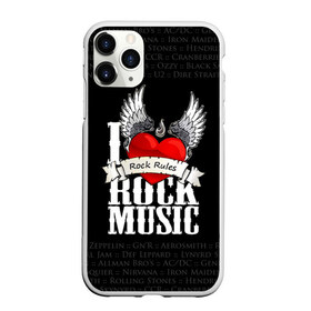 Чехол для iPhone 11 Pro матовый с принтом Rock Rules в Новосибирске, Силикон |  | Тематика изображения на принте: rock | гитара | музыка | рок