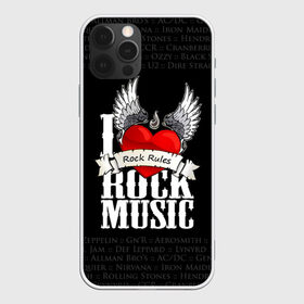 Чехол для iPhone 12 Pro Max с принтом Rock Rules в Новосибирске, Силикон |  | Тематика изображения на принте: rock | гитара | музыка | рок