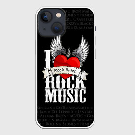 Чехол для iPhone 13 mini с принтом Rock Rules в Новосибирске,  |  | rock | гитара | музыка | рок