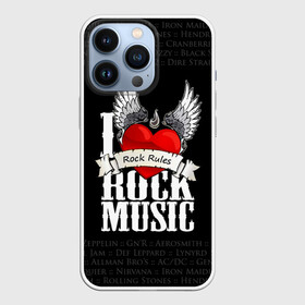 Чехол для iPhone 13 Pro с принтом Rock Rules в Новосибирске,  |  | Тематика изображения на принте: rock | гитара | музыка | рок