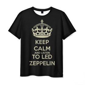 Мужская футболка 3D с принтом Led Zeppelin в Новосибирске, 100% полиэфир | прямой крой, круглый вырез горловины, длина до линии бедер | led zeppelin