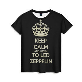 Женская футболка 3D с принтом Led Zeppelin в Новосибирске, 100% полиэфир ( синтетическое хлопкоподобное полотно) | прямой крой, круглый вырез горловины, длина до линии бедер | led zeppelin