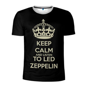 Мужская футболка 3D спортивная с принтом Led Zeppelin в Новосибирске, 100% полиэстер с улучшенными характеристиками | приталенный силуэт, круглая горловина, широкие плечи, сужается к линии бедра | led zeppelin