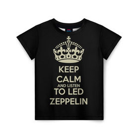 Детская футболка 3D с принтом Led Zeppelin в Новосибирске, 100% гипоаллергенный полиэфир | прямой крой, круглый вырез горловины, длина до линии бедер, чуть спущенное плечо, ткань немного тянется | led zeppelin