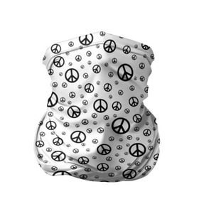 Бандана-труба 3D с принтом Peace Symbol в Новосибирске, 100% полиэстер, ткань с особыми свойствами — Activecool | плотность 150‒180 г/м2; хорошо тянется, но сохраняет форму | Тематика изображения на принте: love | peace | symbol | знак | любовь | мир | пацифик | пацифика | сигнал | символ | хиппи
