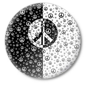 Значок с принтом Peace Symbol в Новосибирске,  металл | круглая форма, металлическая застежка в виде булавки | love | peace | symbol | знак | любовь | мир | пацифик | пацифика | сигнал | символ | хиппи