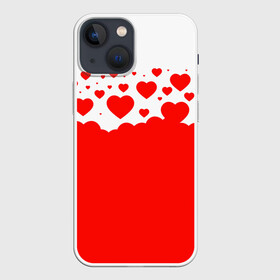 Чехол для iPhone 13 mini с принтом Сердечки в Новосибирске,  |  | 14 февраля | валентин | влюбленные | девушке | день святого валентина | жене | любимой | любимому | мужу | пара | парные | парню | подарок | подарок жене | подарок мужу