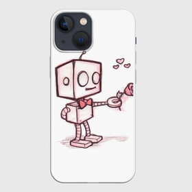 Чехол для iPhone 13 mini с принтом Робот мальчик в Новосибирске,  |  | 14 февраля | валентин | влюбленные | девушке | день святого валентина | жене | любимой | любимому | мужу | пара | парные | парню | подарок | подарок жене | подарок мужу