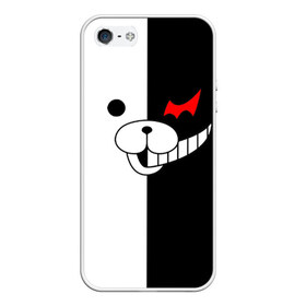 Чехол для iPhone 5/5S матовый с принтом Monokuma в Новосибирске, Силикон | Область печати: задняя сторона чехла, без боковых панелей | danganronpa | monokuma | данганронпа