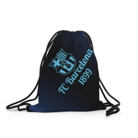 Рюкзак-мешок 3D с принтом FC Barcelonа в Новосибирске, 100% полиэстер | плотность ткани — 200 г/м2, размер — 35 х 45 см; лямки — толстые шнурки, застежка на шнуровке, без карманов и подкладки | barcelona | barsa | барса | барселона | футбол