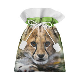 Подарочный 3D мешок с принтом Котёнок гепарда в Новосибирске, 100% полиэстер | Размер: 29*39 см | гепард | дикая кошка | котёнок | кошка | лев | природа | тигр | хищник | ягуар