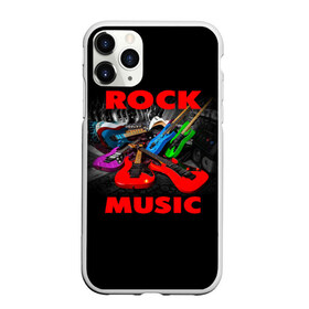 Чехол для iPhone 11 Pro Max матовый с принтом Rock music в Новосибирске, Силикон |  | Тематика изображения на принте: гитара | музыка | рок | рокер | электрогитара