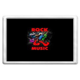 Магнит 45*70 с принтом Rock music в Новосибирске, Пластик | Размер: 78*52 мм; Размер печати: 70*45 | гитара | музыка | рок | рокер | электрогитара