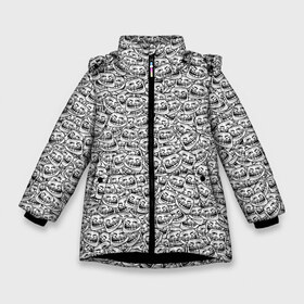 Зимняя куртка для девочек 3D с принтом Мегатролль в Новосибирске, ткань верха — 100% полиэстер; подклад — 100% полиэстер, утеплитель — 100% полиэстер. | длина ниже бедра, удлиненная спинка, воротник стойка и отстегивающийся капюшон. Есть боковые карманы с листочкой на кнопках, утяжки по низу изделия и внутренний карман на молнии. 

Предусмотрены светоотражающий принт на спинке, радужный светоотражающий элемент на пуллере молнии и на резинке для утяжки. | Тематика изображения на принте: face | troll | trollface | интернет | лицо | мем | тролль