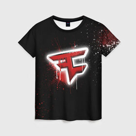 Женская футболка 3D с принтом cs:go - Faze clan (Black collection) в Новосибирске, 100% полиэфир ( синтетическое хлопкоподобное полотно) | прямой крой, круглый вырез горловины, длина до линии бедер | black | clan | csgo | faze | ксго | фейз