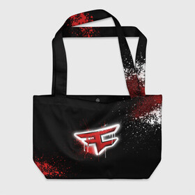 Пляжная сумка 3D с принтом cs:go - Faze clan (Black collection) в Новосибирске, 100% полиэстер | застегивается на металлическую кнопку; внутренний карман застегивается на молнию. Стенки укреплены специальным мягким материалом, чтобы защитить содержимое от несильных ударов
 | black | clan | csgo | faze | ксго | фейз