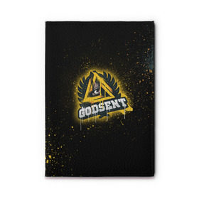 Обложка для автодокументов с принтом cs:go - Godsent (Black collection) в Новосибирске, натуральная кожа |  размер 19,9*13 см; внутри 4 больших “конверта” для документов и один маленький отдел — туда идеально встанут права | Тематика изображения на принте: black | csgo | godsent | годсент | ксго